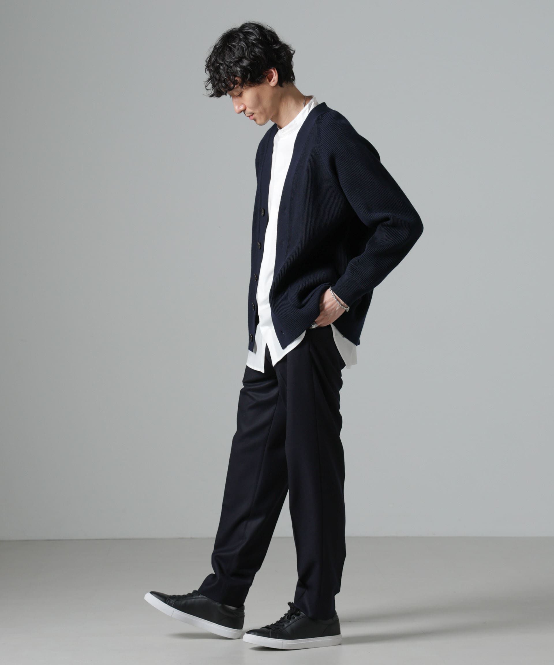 nano･universe「メンズフラノクリーステーパードトラウザー」|チノ|