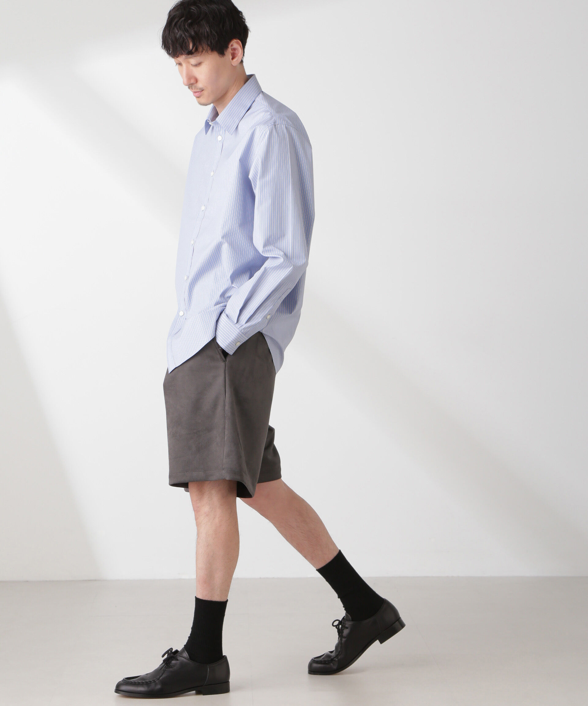 nano･universe「フェイクスエード イージーショートパンツ」|チノ|