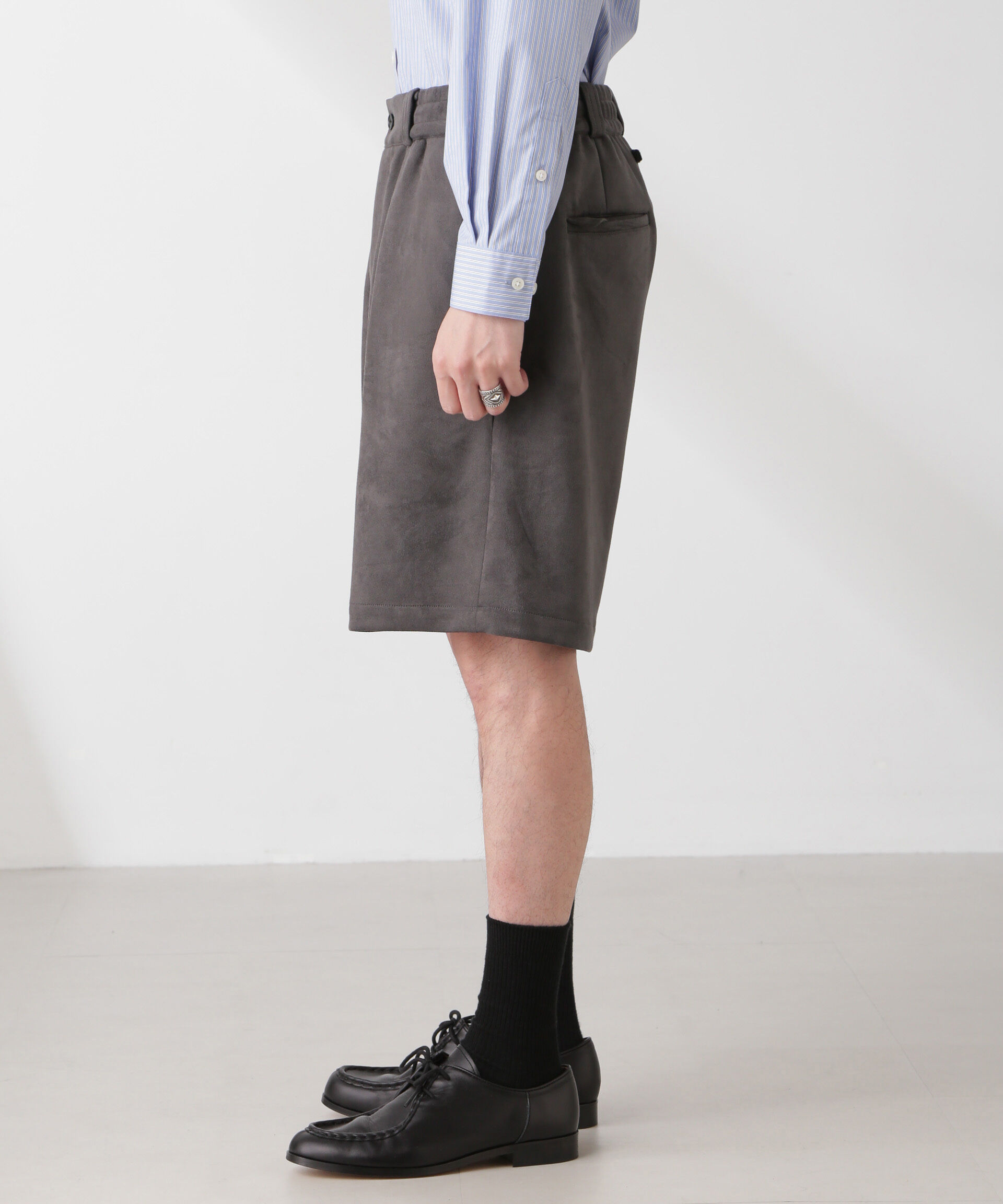 nano･universe「フェイクスエード イージーショートパンツ」|チノ|