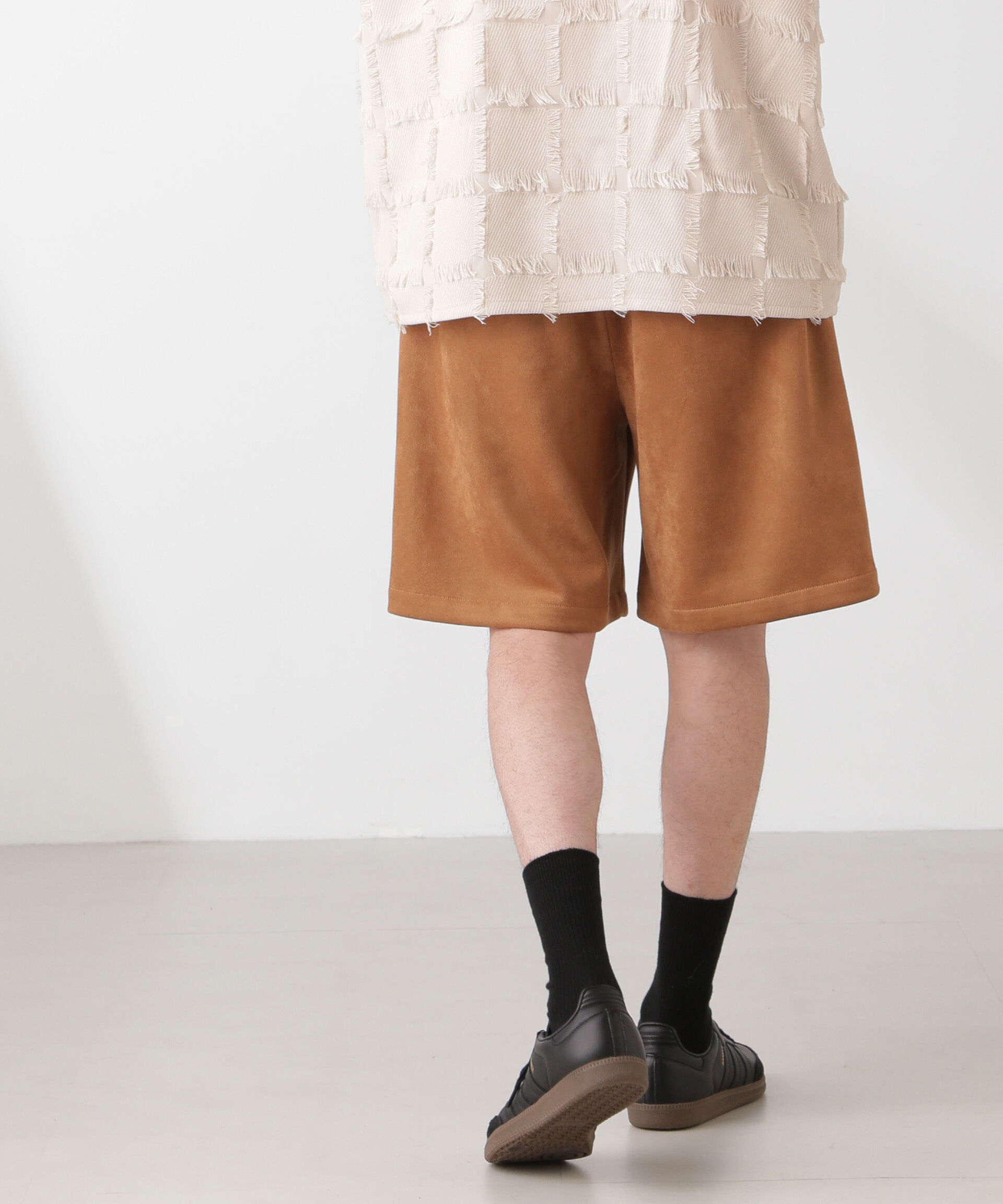 nano･universe「フェイクスエード イージーショートパンツ」|チノ|