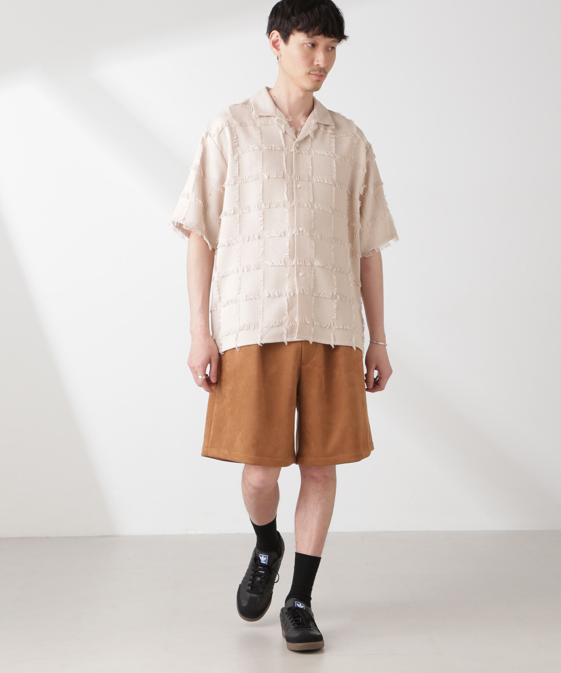 nano･universe「フェイクスエード イージーショートパンツ」|チノ|