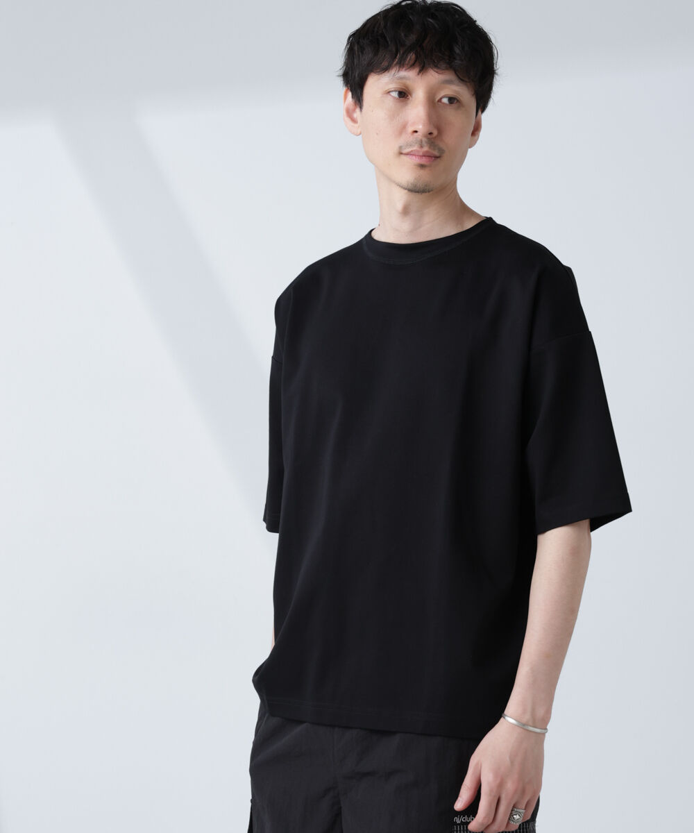 nano･universe「「NJ/CLUB」モクロディ ボートネック ビッグＴシャツ」|Tシャツ・カットソー|