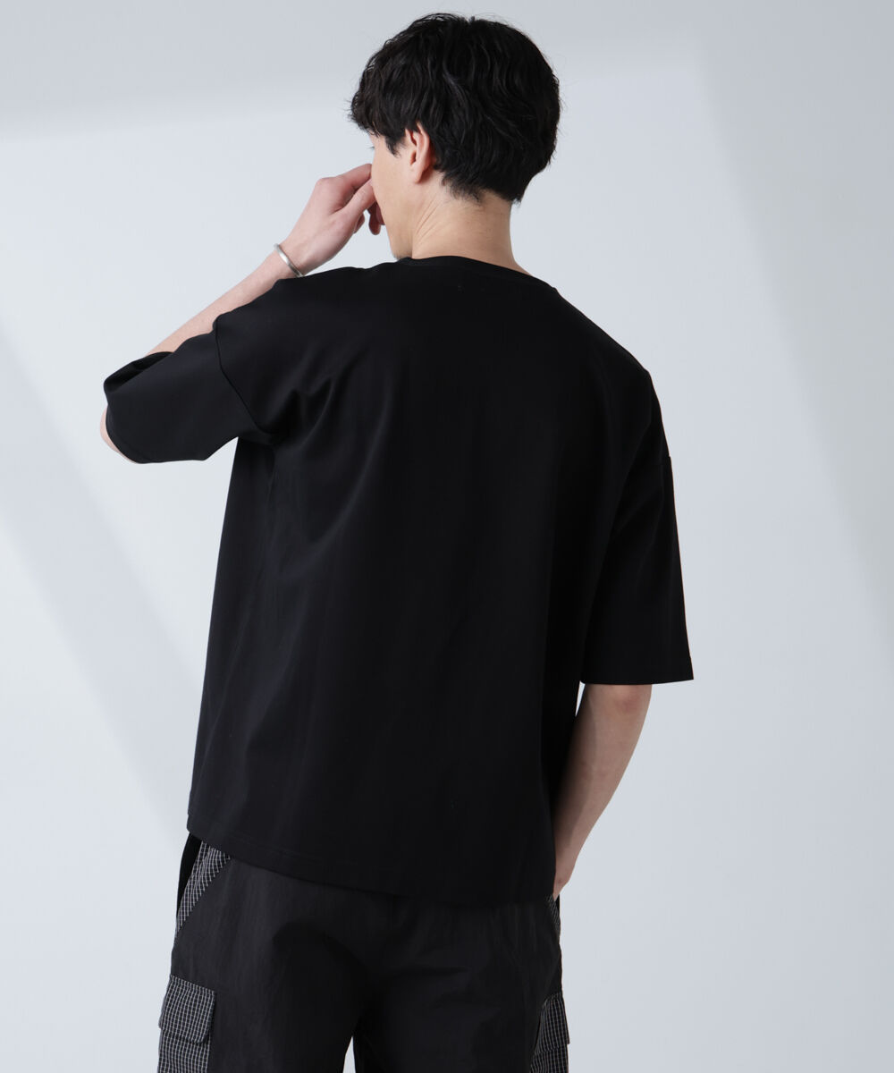 nano･universe「「NJ/CLUB」モクロディ ボートネック ビッグＴシャツ」|Tシャツ・カットソー|