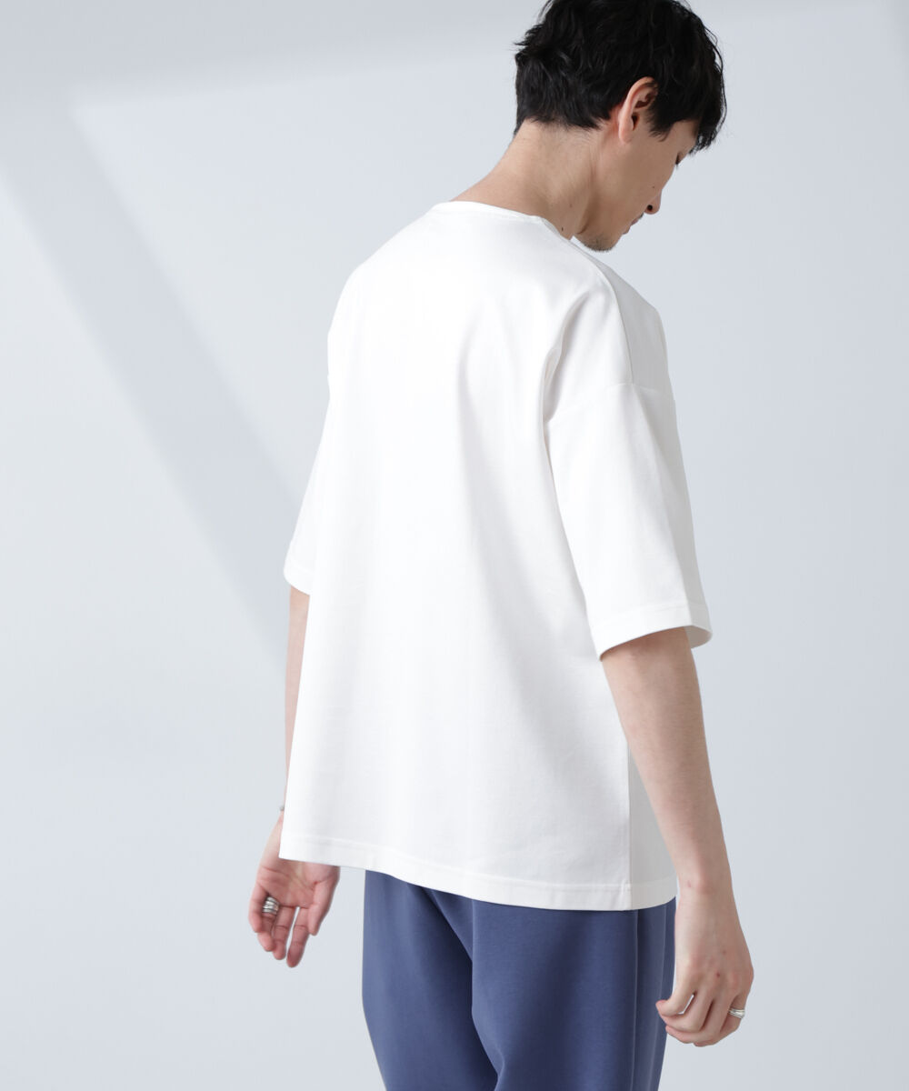 nano･universe「「NJ/CLUB」モクロディ ボートネック ビッグＴシャツ」|Tシャツ・カットソー|