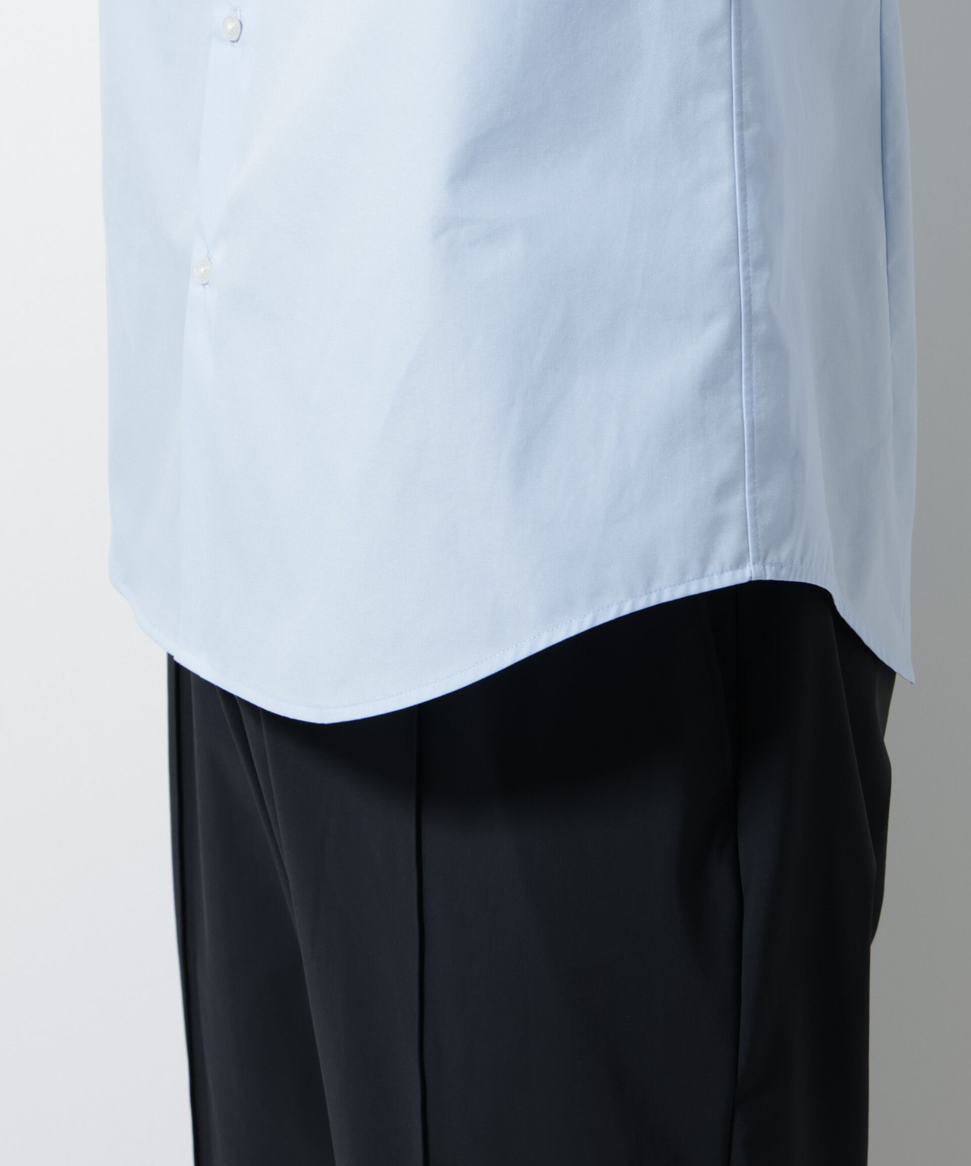 nano･universe「「N shirt」 速乾 ホリゾンタルカラーシャツ半袖」|シャツ・ブラウス|