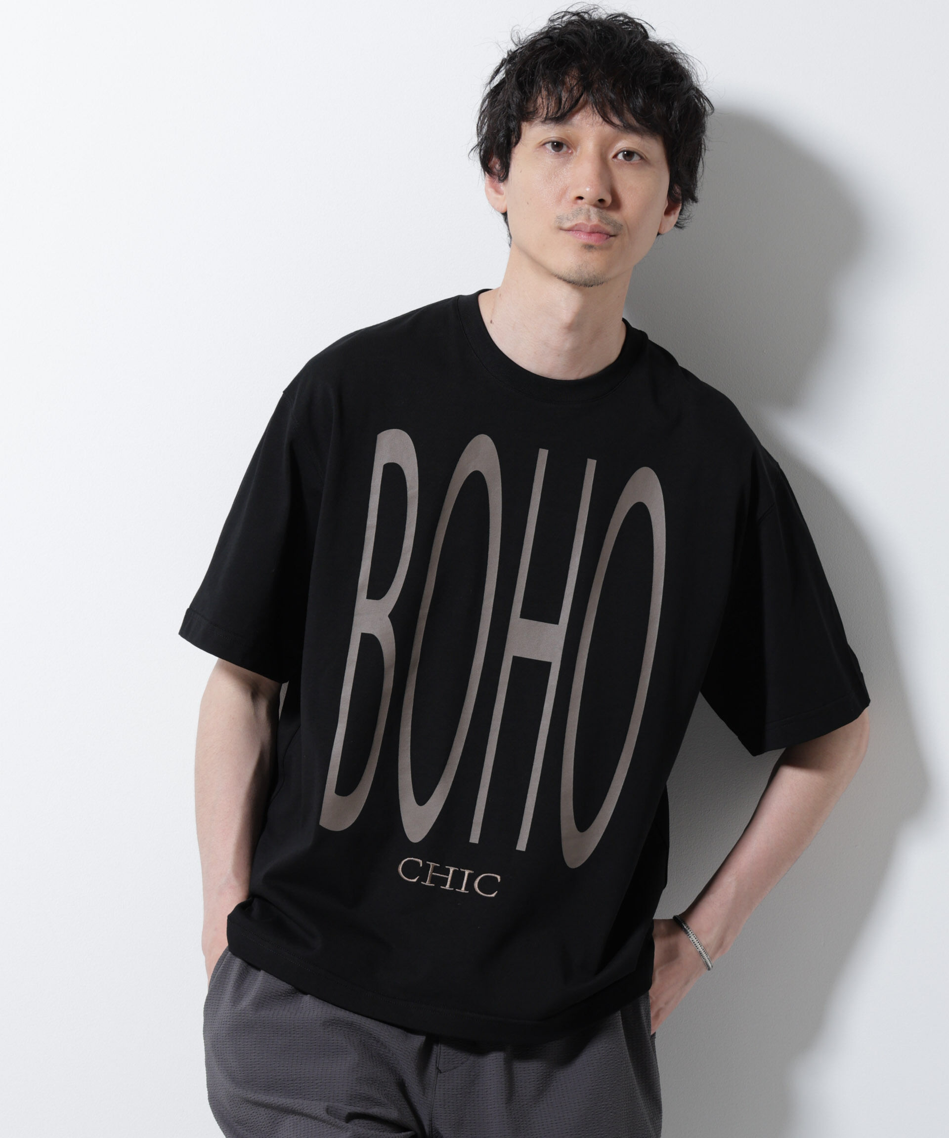 nano･universe「「BOHO CHIC」エディトリアル プリントTシャツ」|Tシャツ・カットソー|