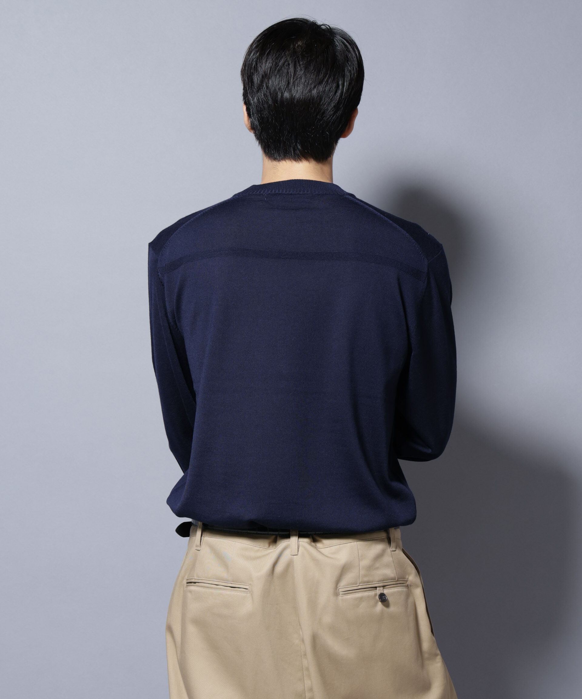 nano･universe「「毛玉レスニット」ファインゲージクルーネック」|ニット・セーター|