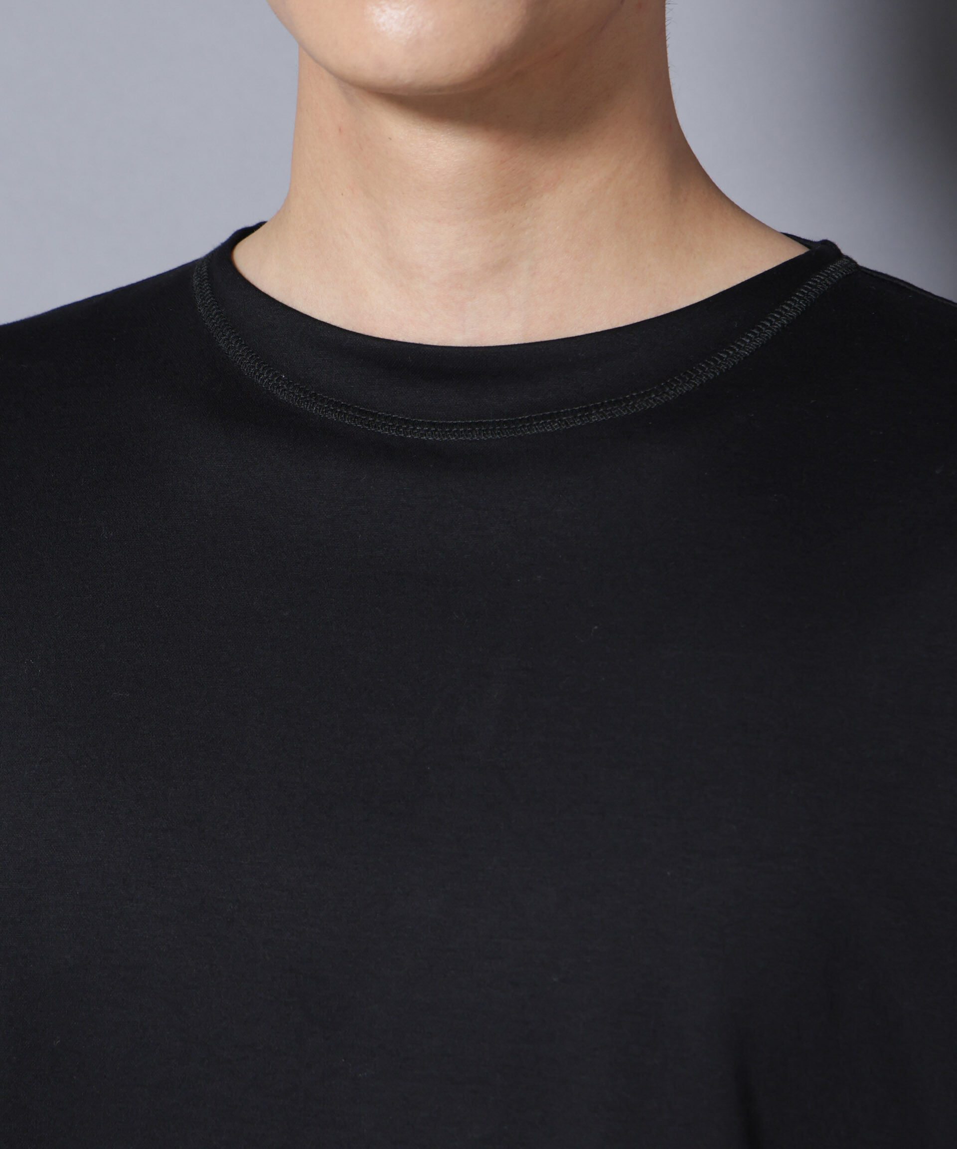 nano･universe「｢NJ/CLUB｣モクロディ ボートネック サイドスリットTシャツ」|Tシャツ・カットソー|