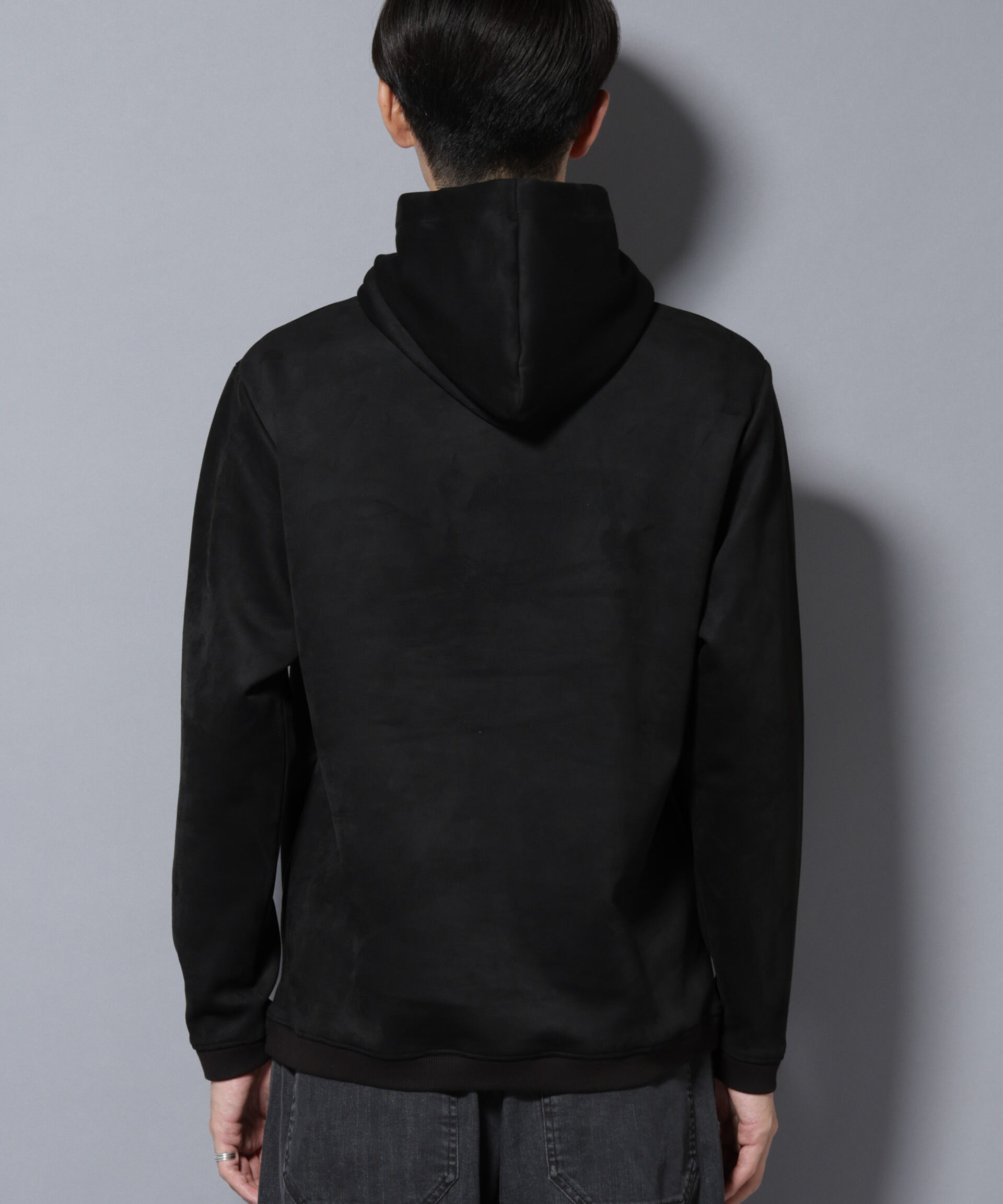 nano･universe「フェイクスエードフーディー 長袖」|Tシャツ・カットソー|