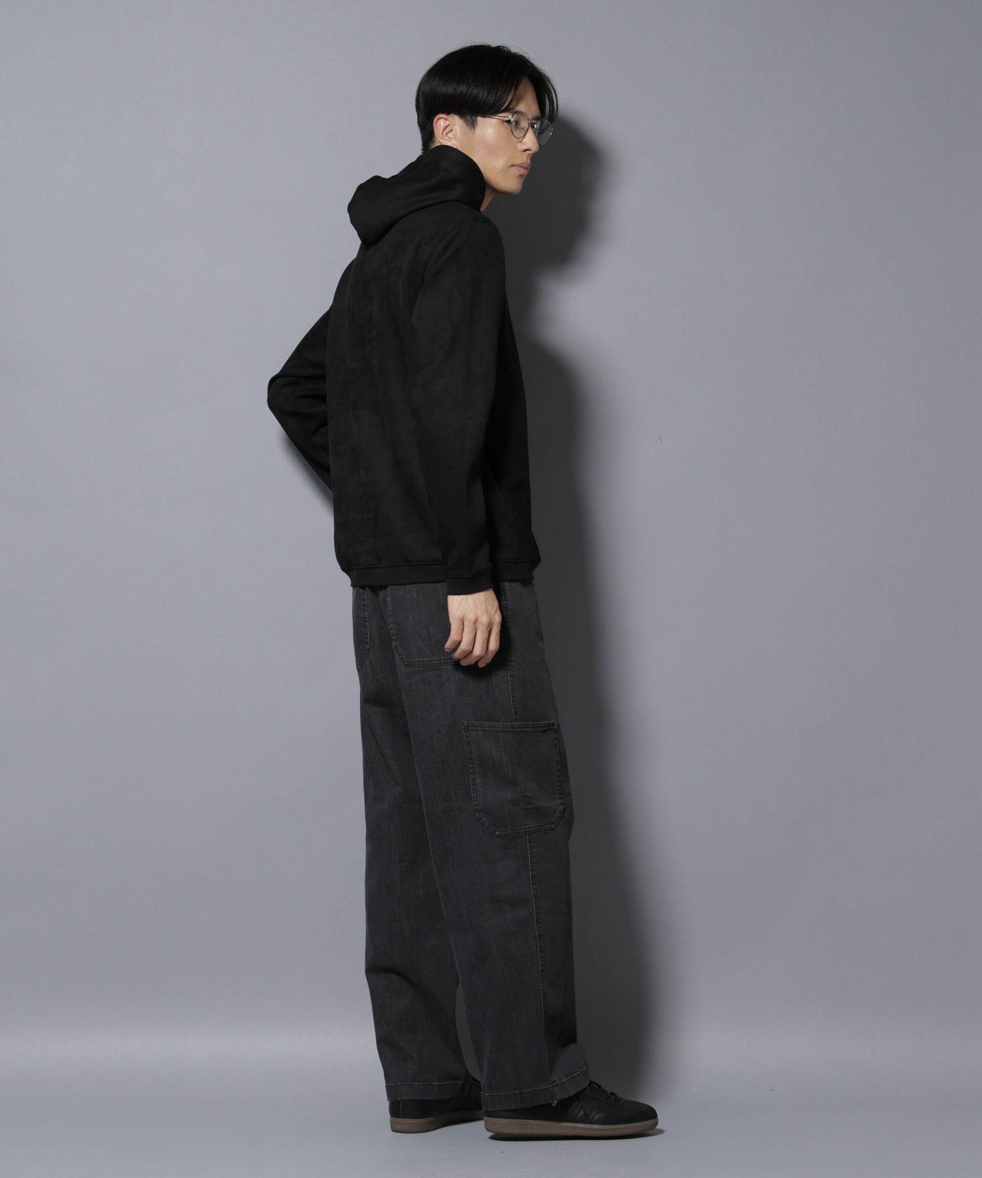 nano･universe「フェイクスエードフーディー 長袖」|Tシャツ・カットソー|