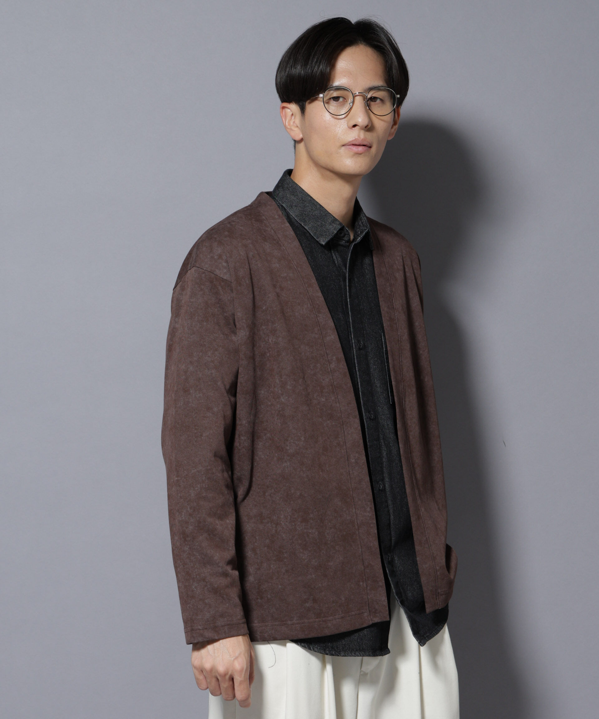 nano･universe「フェードカラーカーディガン」|Tシャツ・カットソー|ブラウン