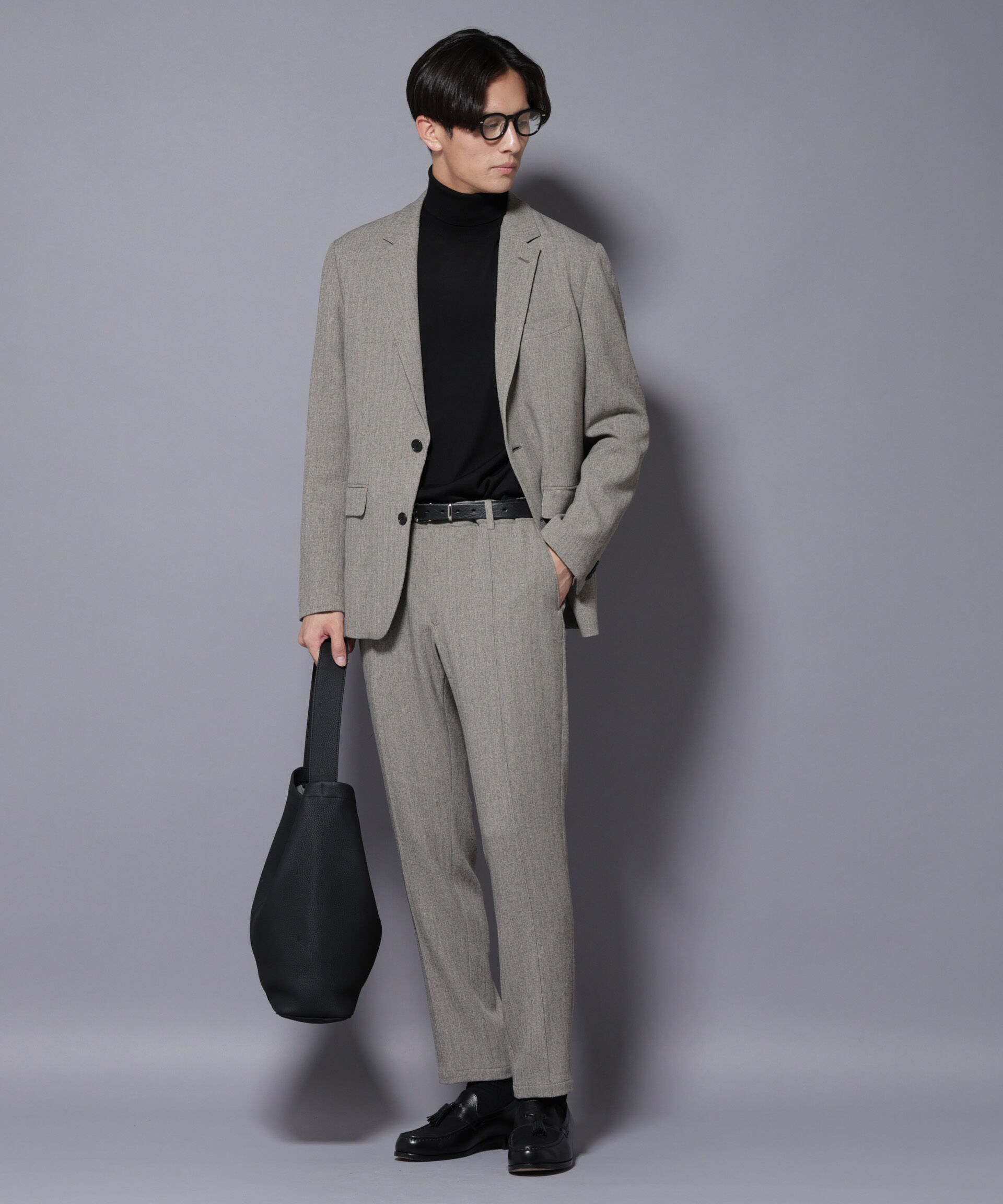 nano･universe「｢N JACKET BASIC｣ 洗えるMIXツイードストレッチジャケット(セットアップ可)」|スーツ|