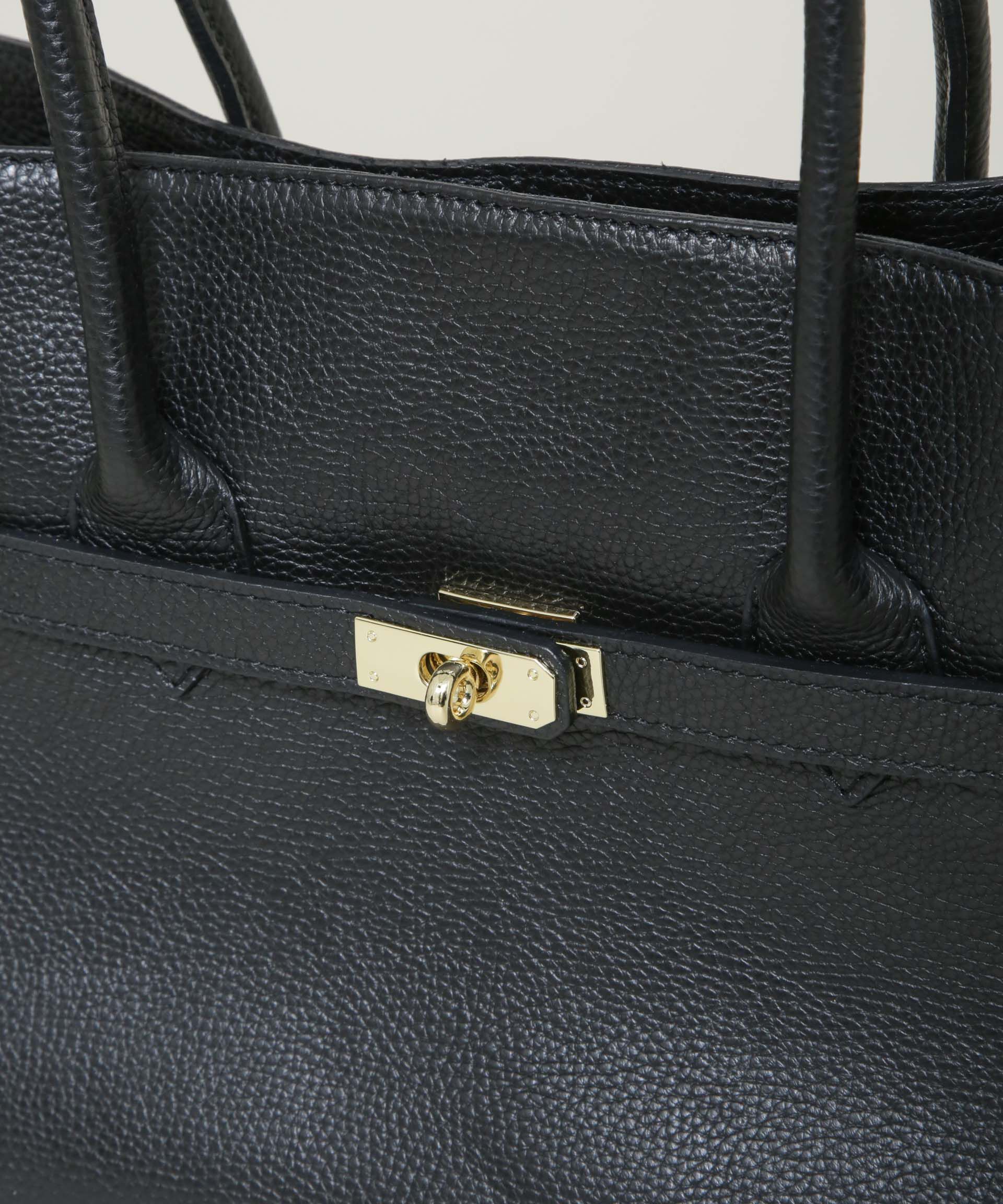 nano･universe「AULENTTI/レザーターンロックモチーフビッグトート」|ショルダー・メッセンジャー|