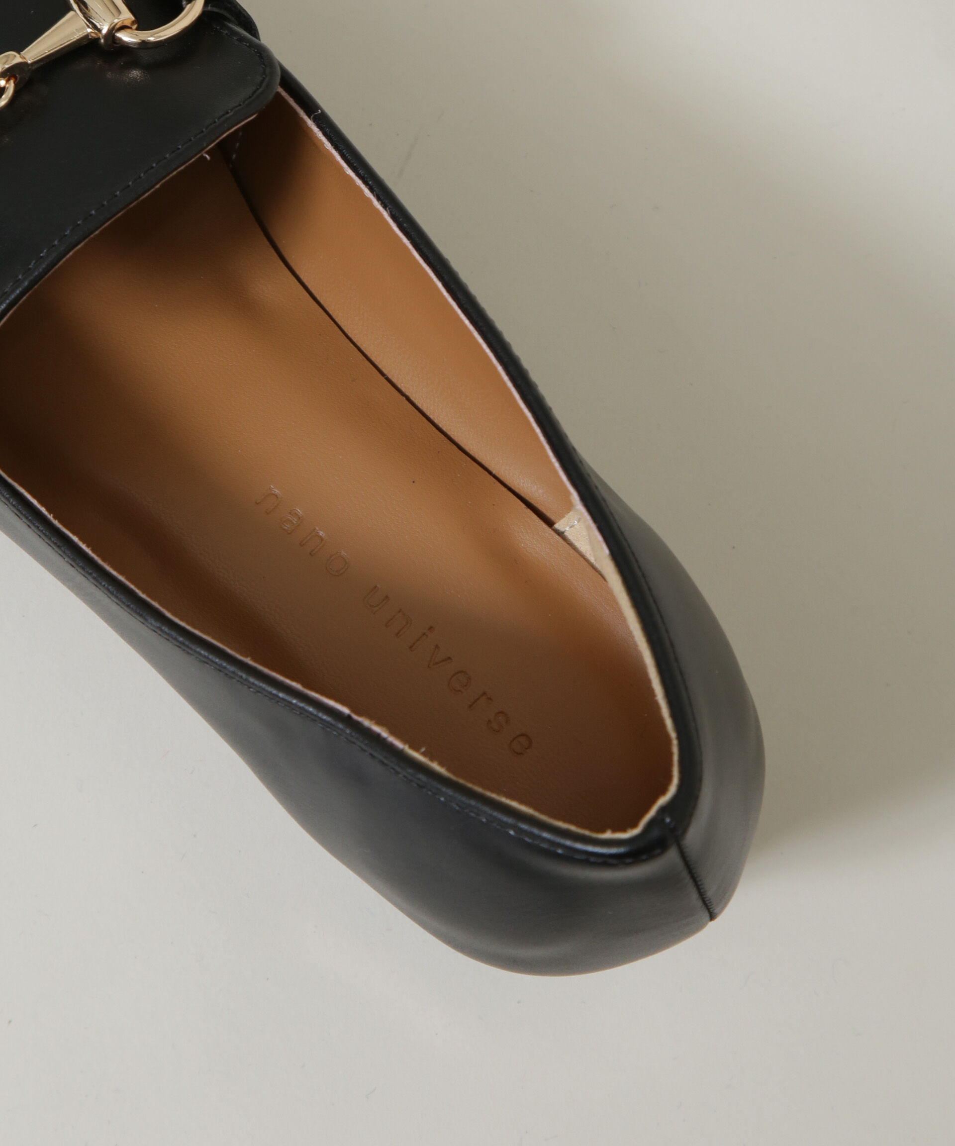 nano･universe「ゴールドパーツヒールローファー」|ビジネス・ドレスシューズ|