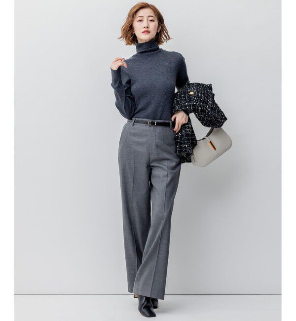 23区「【洗える】ウーステッドウール タートルネック ニット」|ニット・セーター|