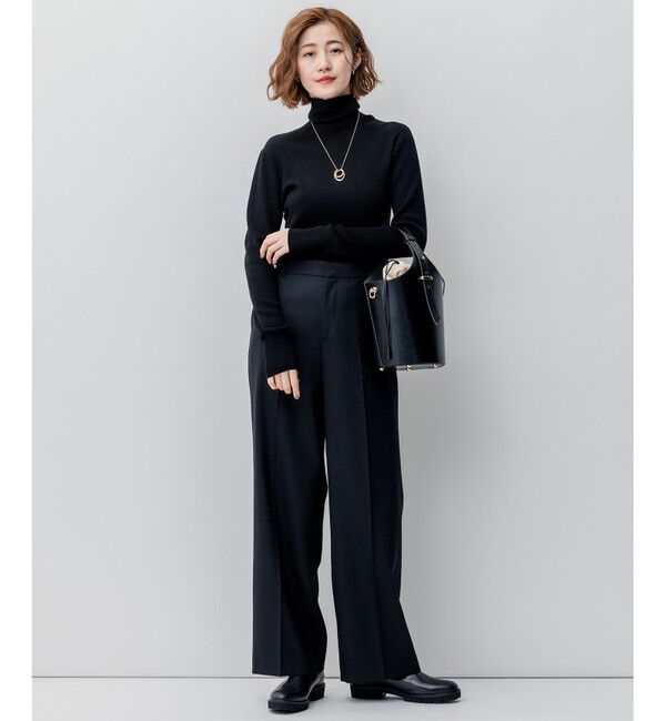 23区「【洗える】ウーステッドウール タートルネック ニット」|ニット・セーター|