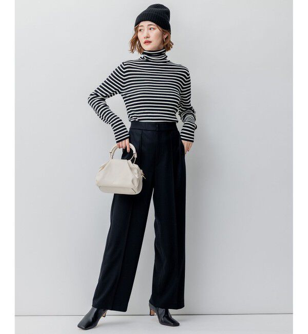 23区「【洗える】ウーステッドウール タートルネック ニット」|ニット・セーター|