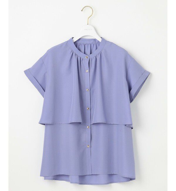 any SiS「【洗える】バンドカラーレイヤード ブラウス」|シャツ・ブラウス|