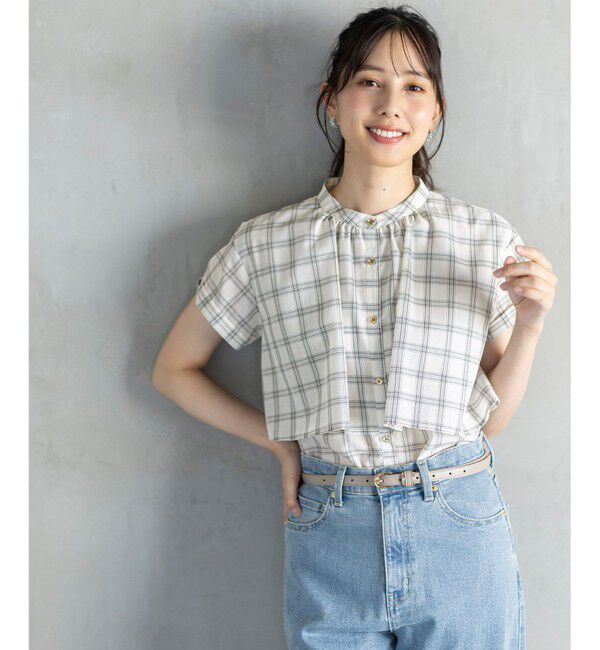 any SiS「【洗える】バンドカラーレイヤード ブラウス」|シャツ・ブラウス|ｱｲﾎﾞﾘｰ