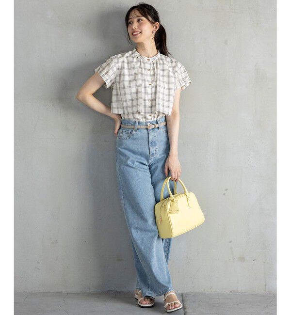 any SiS「【洗える】バンドカラーレイヤード ブラウス」|シャツ・ブラウス|