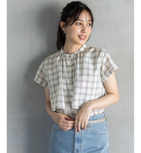 any SiS「【洗える】バンドカラーレイヤード ブラウス」|シャツ・ブラウス|