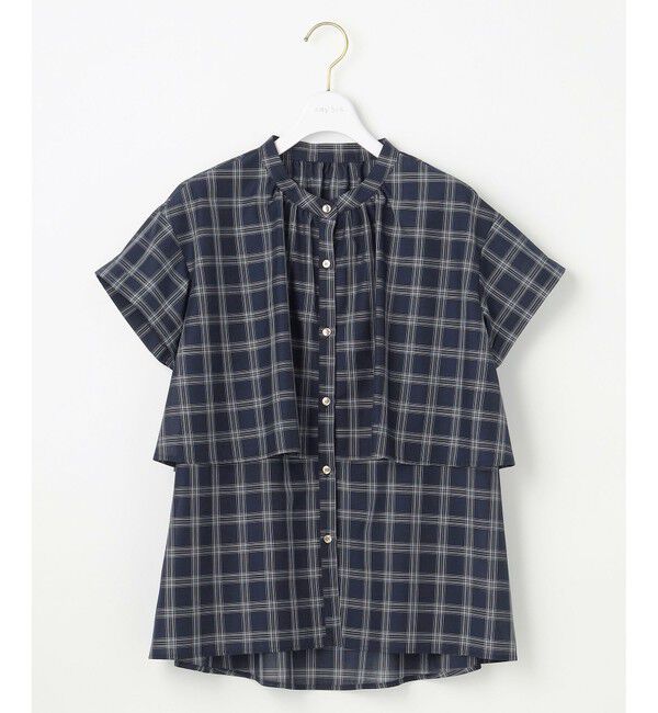 any SiS「【洗える】バンドカラーレイヤード ブラウス」|シャツ・ブラウス|