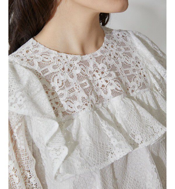 GRACE CONTINENTAL「レースフリルトップ」|シャツ・ブラウス|