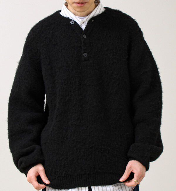 GLOSTER「【モヘアタッチ/ユニセックス対応】ヘンリーネックプルオーバーニット」|ニット・セーター|