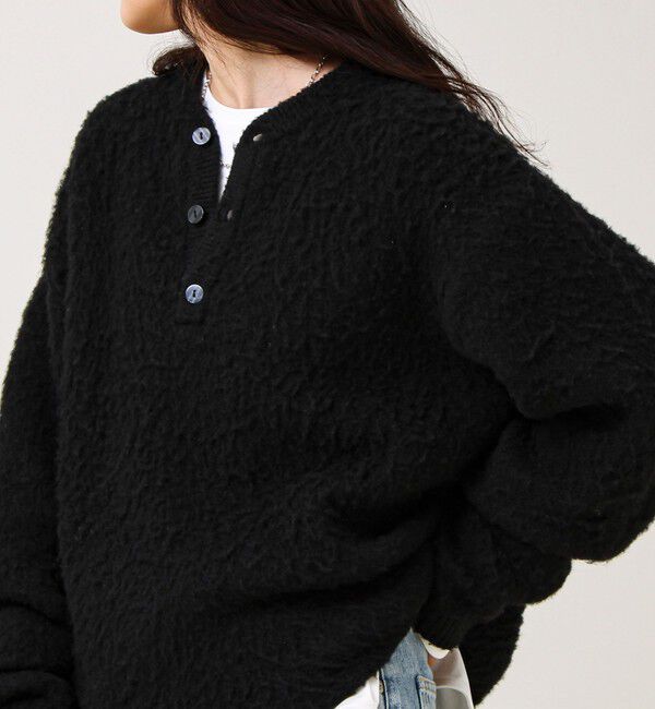 GLOSTER「【モヘアタッチ/ユニセックス対応】ヘンリーネックプルオーバーニット」|ニット・セーター|
