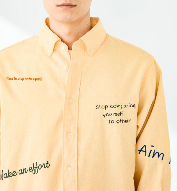 GLOSTER「【気分を上げるフレーズ】ポジティブメッセージシャツ パート2」|シャツ・ブラウス|