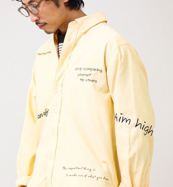 GLOSTER「【気分を上げるフレーズ】ポジティブメッセージシャツ パート2」|シャツ・ブラウス|