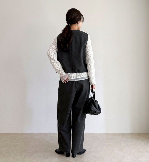 fredy emue「チュールレイヤードレースロンTシャツ」|Tシャツ・カットソー|