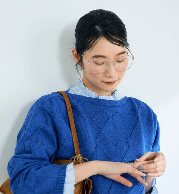 fredy emue「LINEN混ハート透かし柄ニット」|ニット・セーター|