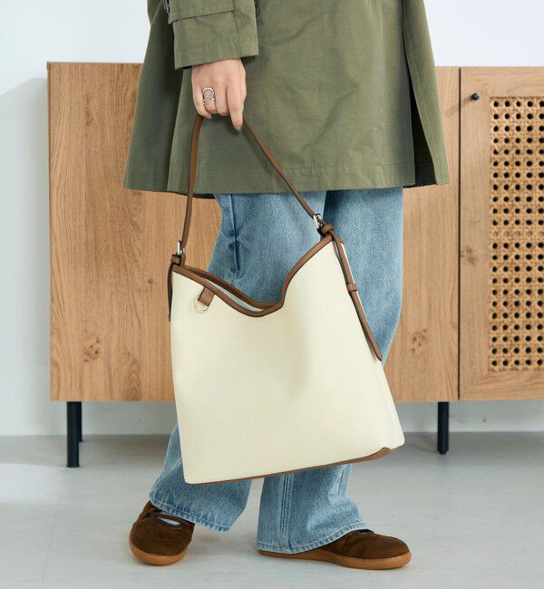 fredy emue「異素材コンビワンハンドルバッグ」|ショルダー・メッセンジャー|