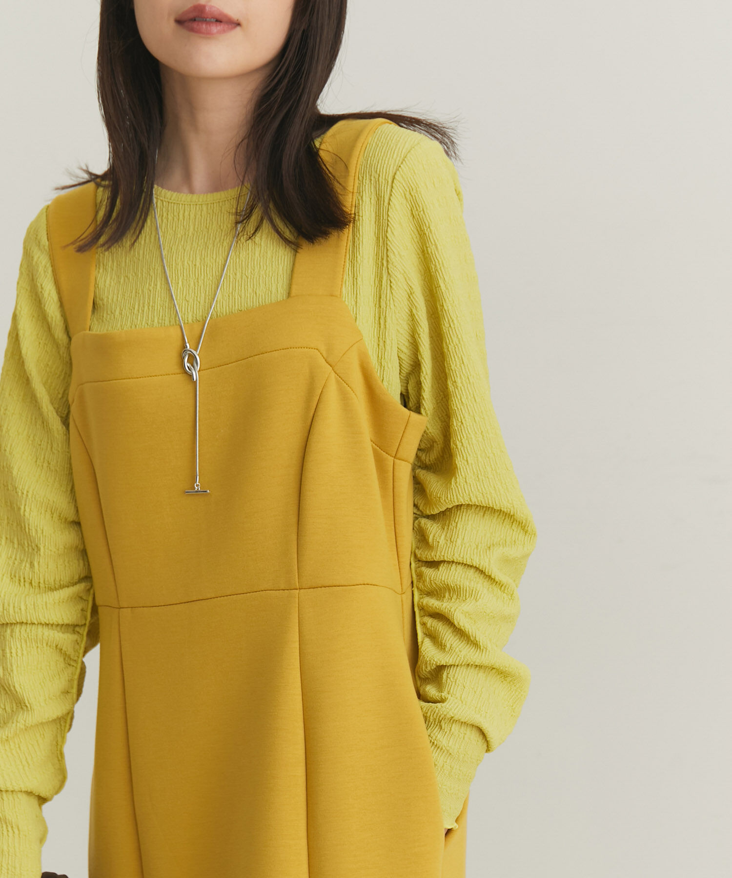 VIS「【スフレタッチシリーズ】【洗える】マーメイドジャンパースカート」|ワンピース|