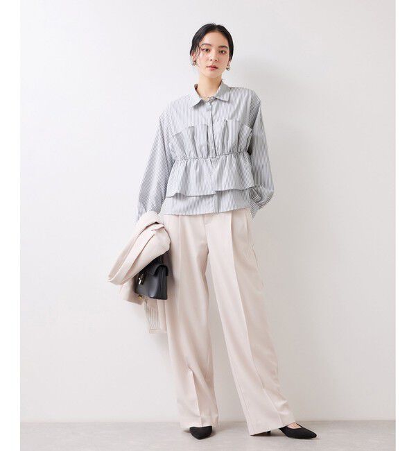 VIS「ビスチェドッキングシャツ/イージーケア」|シャツ・ブラウス|