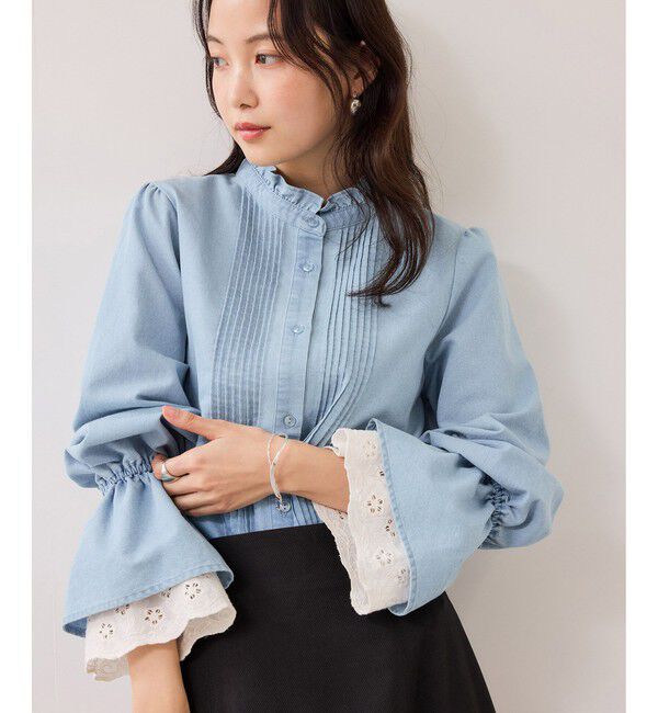 VIS「レイヤードレーススリーブブラウス」|シャツ・ブラウス|