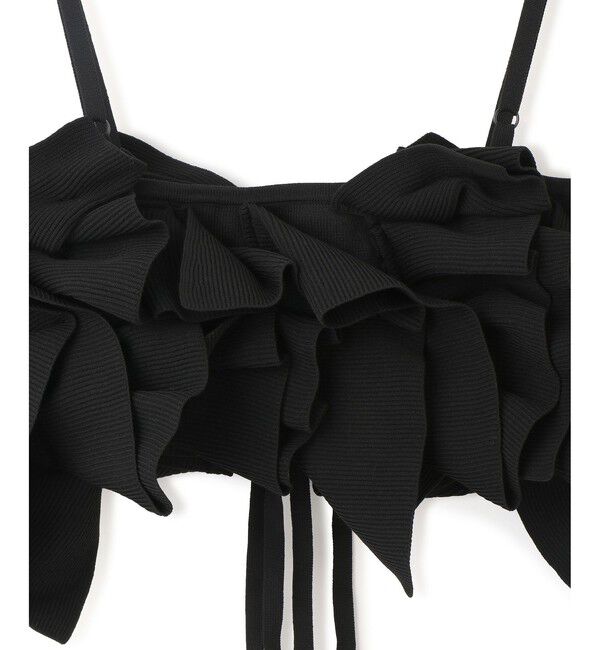 ADAM ET ROPE'「【サステナブル】ニットフリルビスチェ」|ベスト・ジレ|