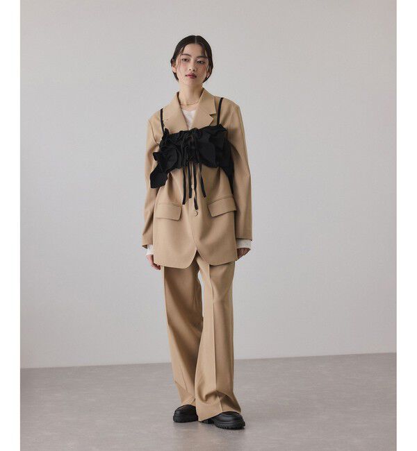 ADAM ET ROPE'「【サステナブル】ニットフリルビスチェ」|ベスト・ジレ|