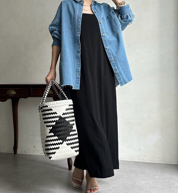  「【新色追加】ダメージデニムシャツ」|シャツ・ブラウス|