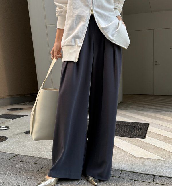  「【累計販売数3万枚突破/22色４サイズ展開！】タックワイドパンツ」|チノ|