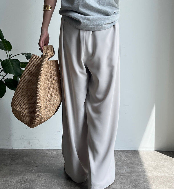  「【累計販売数3万枚突破/22色４サイズ展開！】タックワイドパンツ」|チノ|