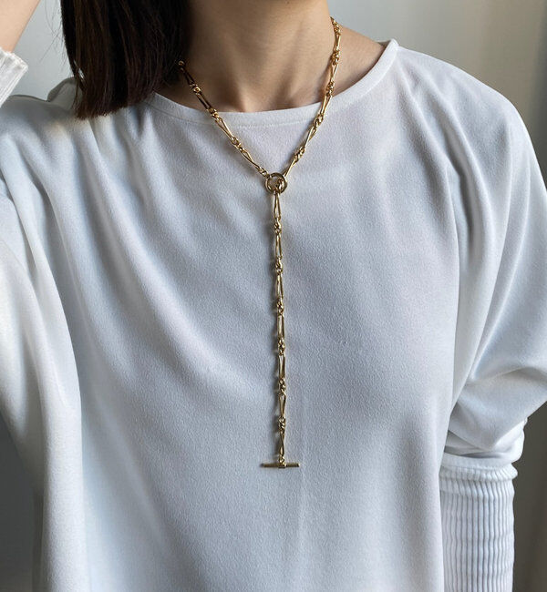  「変形チェーンラリエットネックレス」|ネックレス|