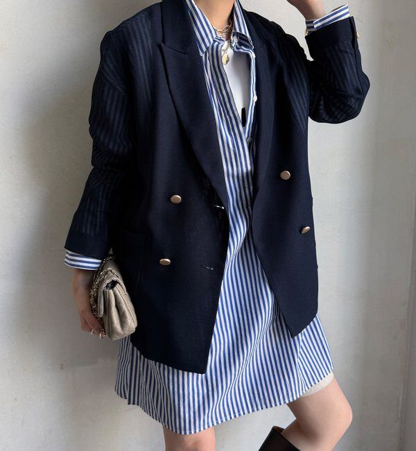  「メッシュダブルジャケット」|テーラードジャケット|