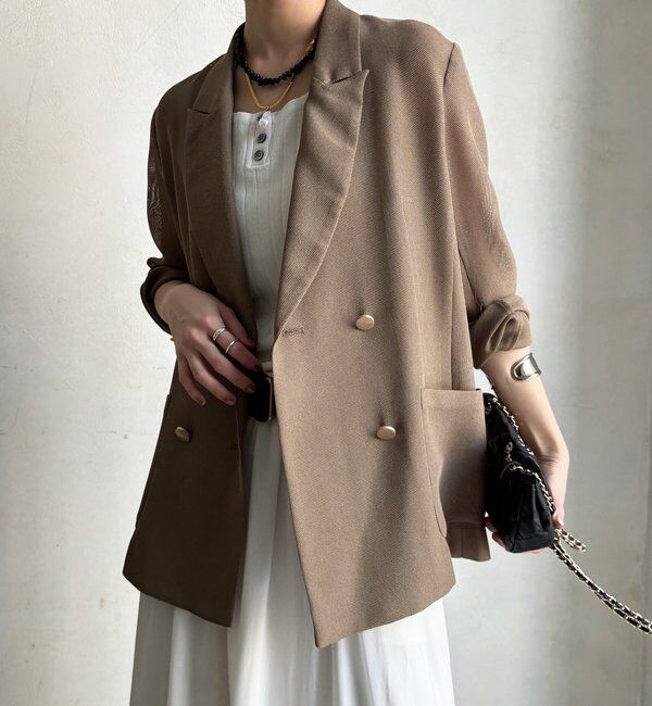  「メッシュダブルジャケット」|テーラードジャケット|