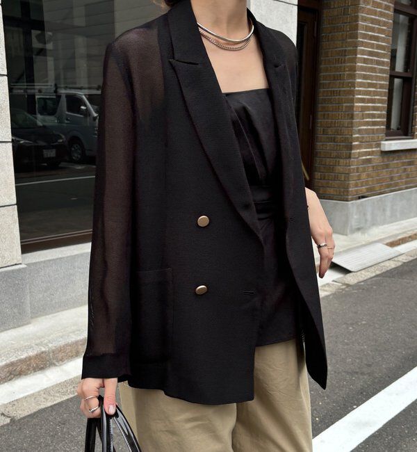  「メッシュダブルジャケット」|テーラードジャケット|