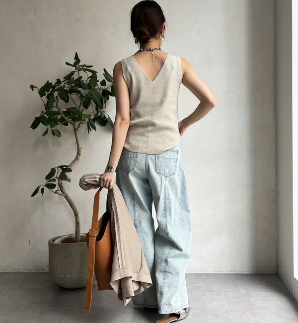  「前後2WAYラメニットタンク」|ニット・セーター|