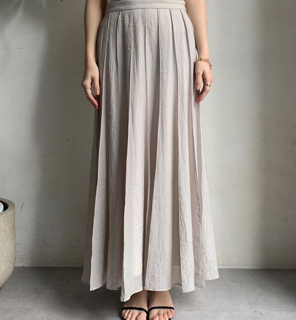  「シアーパネルプリーツスカート」|スカート|