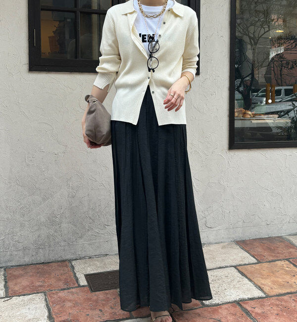  「シアーパネルプリーツスカート」|スカート|