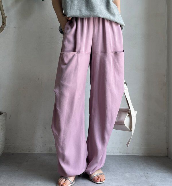  「リヨセル2WAYカーゴパンツ」|チノ|ピンク